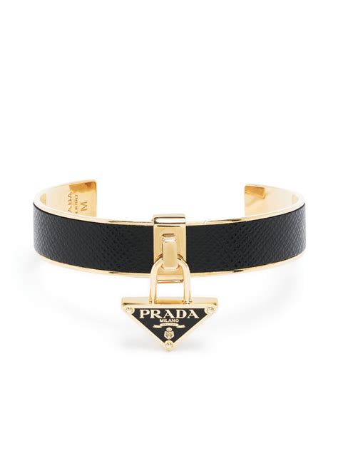 prada triangle charm|prada platinum bracelet.